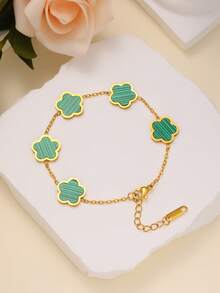 5pcs/Set Minimalist European & American Style Bracelet, Necklace, Ring Jewelry Set For Women, Suitable For Party, Gathering, Daily Wear - Five-piece Set - View 7