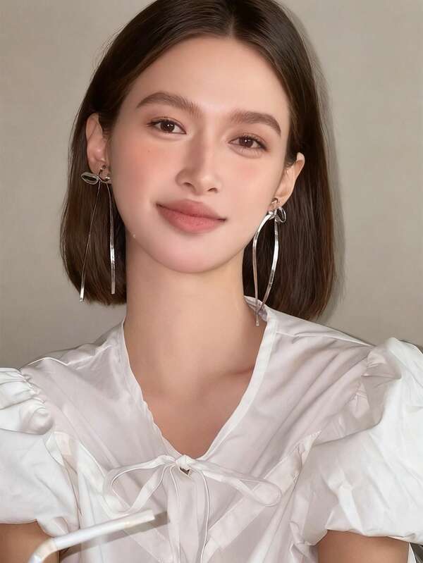 Edelstahl Schleife Ohrringe, einzigartiges Design, Quasten Ohrringe, neu 2025 beliebte süße & coole Ohrringe