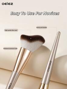 OEIEZ 1 Peça Pincel de Maquiagem de Alumínio Profissional, Pode Ser Usado como Pincel de Pó Solto, Pincel de Blush, Pincel Iluminador, Pincel Contorno, Pincel de Maquiagem Multifuncional Ultra Macio, Com Fibra Macia para Facilidade, Pincel de Maquiagem Adequado para Viagem, Presente para Mulheres e Meninas, Pincel de Base, Pincel Corretivo, Pincel de Blush, Pincel Contorno, Pincel de Blush, Pincel Bronzeador, Pincel de Pó, Pincel de Base, Pincel de Blush - Multicolorido - Visão 4