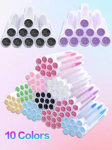 Waloshow 50pcs/Set Reusable Eyelash Brush With Tube, Spiral Eyelash Comb With Container, Disposable Eyebrow Brush Wholesale - Multicolor - View 6