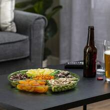 Plasticpro 6 Sectional Round Plastic Serving Tray/Platter (2, Green){"Color_name":"Green"} - Nhiều màu10 - Xem 5