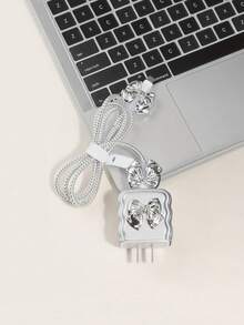 Cubierta protectora de cable de datos de 1,5 metros, dispositivo de bobinado, dispositivo de fijación, protección anti-rotura de cable de datos, juego de protección de cabezal de carga TPU, bolsa de almacenamiento de cable de datos con lazo EVA - Multicolor - Ver 3