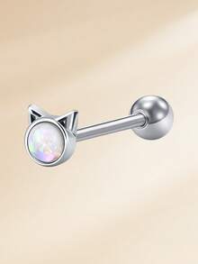 1 件心形不锈钢舌钉 女士舌铃钉 14G 舌穿孔饰品 舌环 银线舌铃环饰品 - 舌釘-B - 查看 17