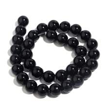 1 pieza Cuentas de piedra de ágata negra natural, surtido de tamaños 4/6/8/10/12mm, joyería de moda vintage para hacer manualidades, adecuado para pulseras, collares, artesanías, colgantes, decoraciones, regalo ideal - piedra de ónix negro - Ver 11