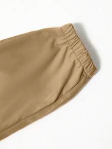 1pc Tween Girls Casual Loose Comfortable Utility Cargo Pants, Suitable For School, Outdoor, Sports, Spring/Autumn - Khaki - View 7