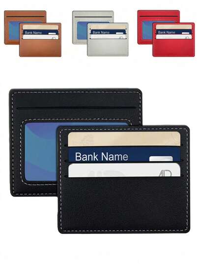 1 peça, carteira, bolsa para cartão de crédito, clipe para cartão de crédito, carteira ultrafina com bolso para cartão de identificação, adequada para homens e mulheres, estilo moderno; estilo fino e minimalista