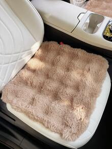 3pcs/Set Women's Plush Car Seat Cushion, Creative Car Front Seat Pad, Warm Fuzzy Seat Cover For Winter - one-size - View 5