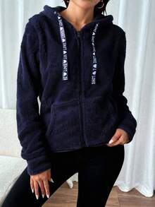 sudadera dama peluche - Azul - Ver 1