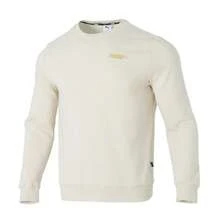 男款加絨衛衣 PUMA ESS Small Logo Crew FL 加絨保暖休閒衛衣 長袖套頭衫693711-87 - 雪白色 - 查看 1
