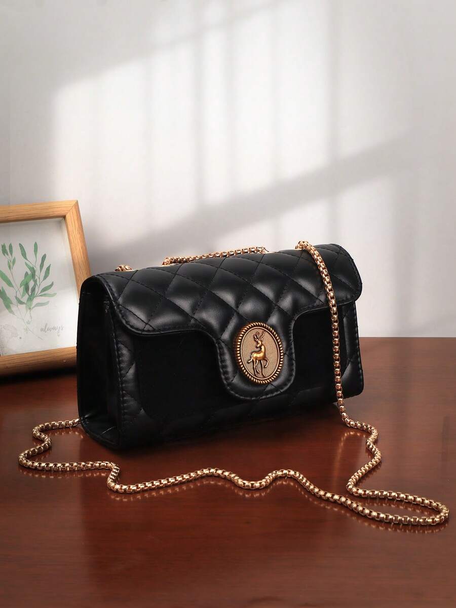 Geantă de umăr pentru femei la modă vintage, geantă elegantă cu lanț, husă mică pentru telefon din piele texturată