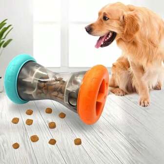 Långsam matarleksak för husdjur, interaktiv pusselboll, tristessavbrytare, lämplig för träning, festtillbehör till högtider, presentrekommendation