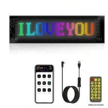 Programmable LED Display Board, Suitable For Commercial Displays And DIY Projects. 26-Inch * 4.13-Inch Animated Screen. 5V LED Signage Ideal For Shops, Bars, Parties, Celebrations, And Home Décor. Supports App And Remote Control Operation. - Colorful - View 7
