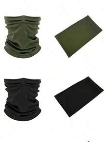 四季战术围巾，迷彩透气，适合骑行、狩猎、夏季跑步、徒步旅行、滑雪 - 男女通用全脸防护颈套，防风、防紫外线，无缝多功能头巾 - 彩色 - 查看 10