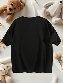 Playeras de niño Papá Noel y Renos con Regalos blusas para adolescentes sudaderas de niño Camisetas navideñas Regalos navideños Camisetas de niña Camiseta de Halloween para niñas Camisetas para niños y niñas La tela es suave, transpirable y cómoda, hecha de puro algodón. - Negro - Ver 2