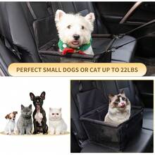 Dog Car Seat, Travel Pe-Style Dog Booster Seat, Breathable Dog Car Seat, With Adjustable Seat Belt Design, Travel Dog Car Seat Specially For Small Dt Cageogs - Pink - View 6