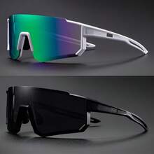 Large Frame PC Fashion Glasses For Women And Men, Optional 1 Pair/2 Pairs Set - 黑灰 - 查看 1