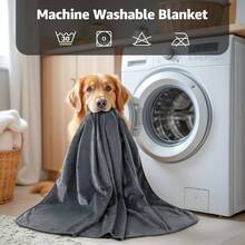 Waterproof Blanket Bed: Reversible Soft Flannel Love Blanket 60x 80 Bed Blanket Couples Washable, Spill - Proof Dog Throw Blanket Couch, Sofa Protect, Camping, Travel, - 30吋 x 40吋 + 灰色 - 查看 6