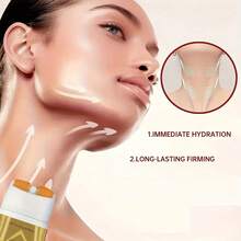 紧致颈霜，颈部紧致滚轮，保湿，紧致乳液化妆品，老化皮肤护肤霜 - 金色 - 查看 5