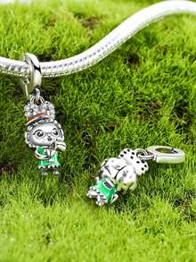 Cute Character Enamel Charm Set - Silver Plated DIY Jewelry Gifts