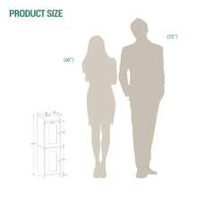 HEXCELEN Bathroom Storage Cabinet, Corner Floor Cabinet With 2 Doors And Adjustable Shelf, Narrow Toilet Paper Cabinet, Bathroom Organizer For Small Spaces, White - 白色 - 查看 6