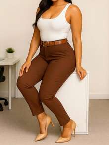 Women Pants - Coffee Brown - View 4