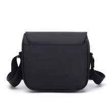 Men's Luminous Small Messenger Bag, Shoulder Sling Bag, Waist Pack, Travel Hiking Running Bag - Black - View 2