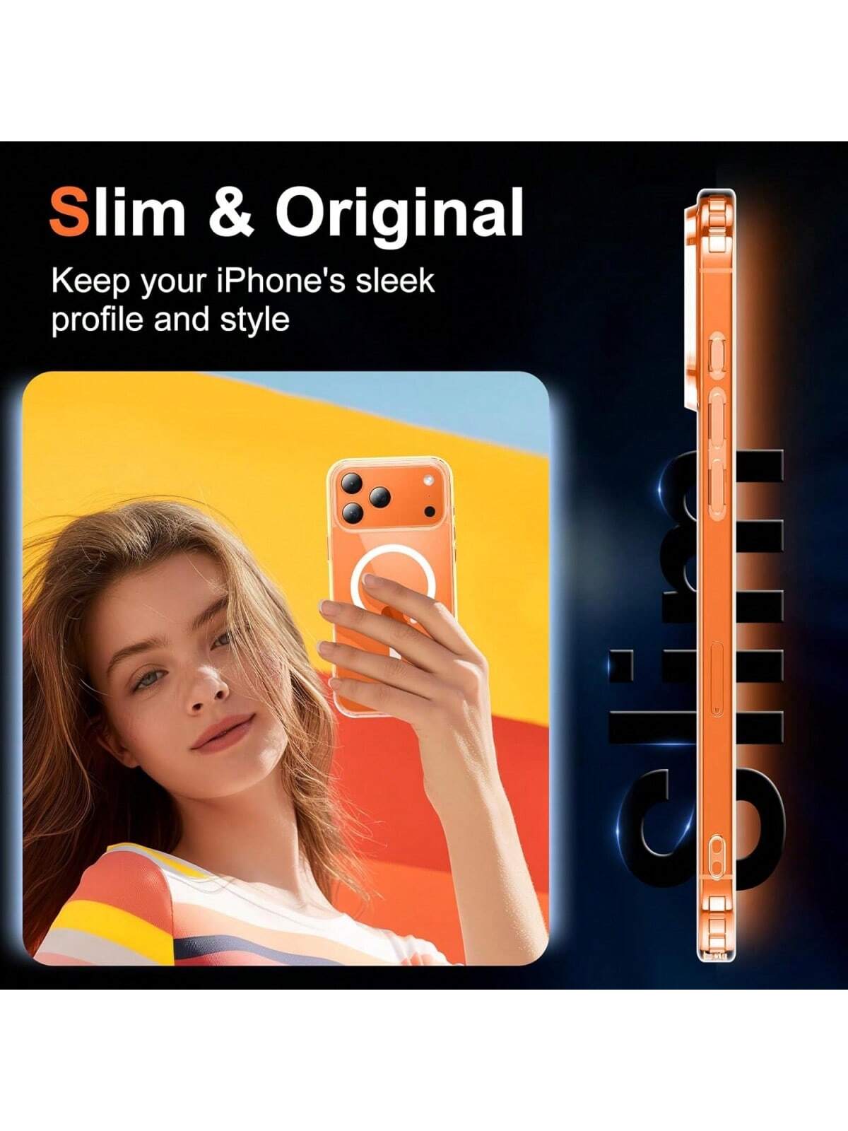 Hadaasi 1 قطعة حالة هاتف شفافة مغناطيسية أكريليك أ...