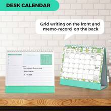 2026-2027 Desk Calendar, Flip Calendar With Stickers, 18 Months From January 2026 To June 2027, Compact And Practical For Home Office (Green Jan. 2026-June 2027) - Green Jan. 2026-jun. 2027 - View 3