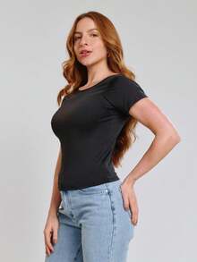 Kit 3 / Kit 2 Backless Blouses With Open Back And Lined Bust - 棕色和黑色 - 查看 6