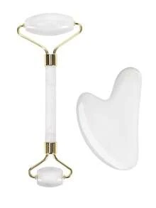 Jade Gua Sha Facial Care Set, Includes Facial Roller And Gua Sha Board, Effectively Relieves Puffiness And Redness, Suitable For Both Men And Women - Multicolor - View 16