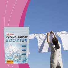 jakehoe High-Efficiency Enzyme Laundry Booster Gently Clean Clothes Remove Stubborn Yellow Stains Sweat Stains Long-Lasting Fragrance Laundry Active Enzyme Cleaning Powder - White - View 4