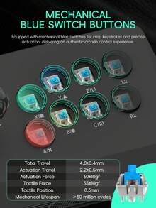 DATA FROG Y3A MAX 2.4G Wireless Fight Stick - Compatible With PC Android IOS Linux Multi-Platforms - Shape - View 5