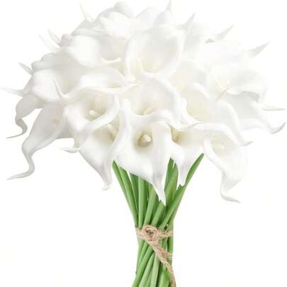 3 pièces Bouquet de fleurs artificielles de lys de Calla blanc, fleurs fausses au toucher réel pour la décoration hivernale, mariage, vase, maison, restaurant, chambre, décoration, accessoires pour fête d'anniversaire et de vacances, décoration de jardin extérieur, décoration de maison et de bureau, décoration de table de salle à manger, décoration de Noël de style ferme, décoration de table de cuisine, décoration hivernale de la maison, décoration d'Halloween, décoration de Noël, cadeaux d'anniversaire