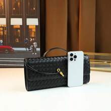 Bolso de mano de noche tejido de moda, bolso de hombro cruzado de gran capacidad para mujer, bolso baguette - Multicolor - Ver 3