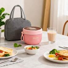 1 pieza Taza de avena, Taza adelgazante, Taza de leche, Taza de desayuno, Taza de ensalada, Adecuada para la escuela, picnic, aplicable para sopa, avena, leche de soja, ideal para el hogar, viajes y uso al aire libre, herramienta de cocina esencial