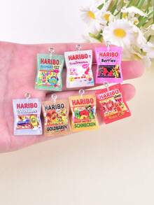 10pcs Mixed Fake Candy Snack Resin Pendant Earrings Necklace Accessories