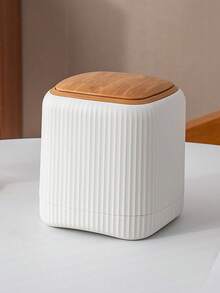 1pc桌面垃圾桶按压式迷你垃圾桶厨房浴室卧室办公室桌面配件家居装饰房间装饰家用收纳清洁用品