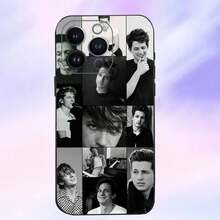 Custodia per telefono con sopracciglia di C-Charlie P-Puth, compatibile con 16, 15, 14, 13, 12, 11 Plus, Pro Max, XS, X, XR, SE, Mini, 8, 7, in morbido silicone nero. Compatibile anche con custodie per Samsung Galaxy S17, S17 Pro, S17 Pro Max.