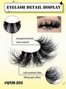 10 Pairs Of Fake Eyelashes, Artificial Fluffy Eyelashes, Natural Daily Appearance Features, Hand Soft Eyelashes, Reusable 10 Pairs Of Different Cross Rolled Eyelashes, CD20 - 黑色 - 查看 2