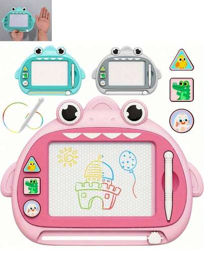 1 件带印章的儿童磁性绘图板 - 儿童涂鸦书写板、教育学习玩具、ABS 树脂，是男孩和女孩的理想生日、圣诞节、万圣节礼物