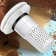 1 pieza Tapón de drenaje de fregadero con tapa de cerámica resistente (núcleo de latón) con cesta resistente a obstrucciones, adecuado para baño, cocina - Filtro de drenaje de bañera/ducha, atrapa pelos, tapón de drenaje fácil de instalar