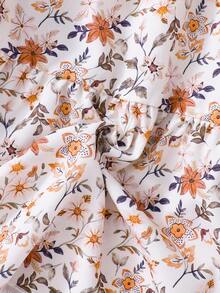 Girls Casual Butterfly Print Skirt, Summer - Apricot - View 6