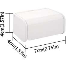Toothbrush Holder Wall Mounted With Cover For Bathroom, Toothbrush Storage Organizer For Shower, Self Adhesive Toothbrush Hanger With Automatic Toothpaste Squeezer Dispenser - 白色 - 查看 3
