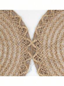 Linen Woven Placemats Kitchen Decorative Round Table Mats For Holiday Parties, Birthday Parties, Rustic Outdoor Table Decorative Mats Bohemian Style Placemats Suitable For All Seasons 1/4/6/12 Pieces (Outer Edge Pattern)