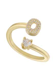 This Is A Stylish And Simple Asymmetrical Copper A-Z Ring With An Adjustable Opening And 26 English Initials For Women. It Is Suitable For Daily Wear And Casual Entertainment. It Is A Gift For Friends And Couples At Festivals And Gatherings!