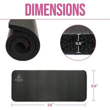 - Rodillera de, 0.6 pulgadas 15 mm de grosor, sin dolor, para entrenamiento en casa, fcil en las rodillas, muecas y - Negro - - Ver 3