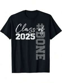 Camiseta divertida de graduación de la clase de 2025 para graduados de 2025 - Negro - Ver 7