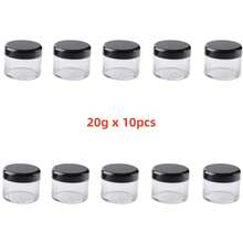 40 Pieces Round Pot Jars Plastic Cosmetic Containers Set With Lid For Liquid Creams Sample,Gemstone Diamond Jewelry Storage, 5-20g, 10/40pcs - màu đen - Xem 10