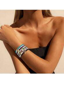 1pc Cross Bracelets For Women Christian Gifts - 4MM Beaded Cross Bracelet Inspirational Christmas Confirmation Baptism Birthday Gifts Natural Stone Bracelets Jewelry(The Bracelet Has A Circumference Of 18cm, And The Actual Product Will Have A Few More Beads Than The Picture ,There Are Some Differences Between The Card Font And The Picture So Please Be Cautious When Placing An Order)