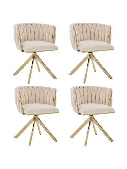 Fluwelen Seats Heavy Metal Frame, 180 Degree Swivel Function, Back, Zachte Luxurious Flexible Between Living Room, Budol Creative Workspace (Set Of 2) view 6